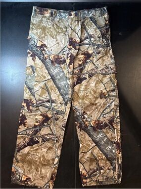 Ridge hunter Camo cargo pants men’s Large cotton hunting adjustable waist
